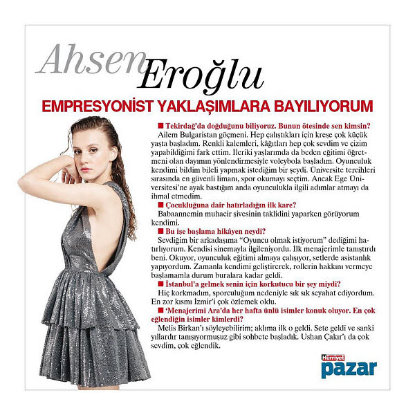 Турецкая актриса Ахсен Эроглу на фото 2021 года 