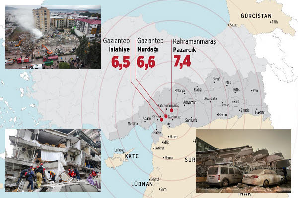 Карта землетрясений в турции