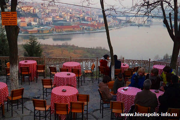 карта кафе           Пьера Лоти в Стамбуле